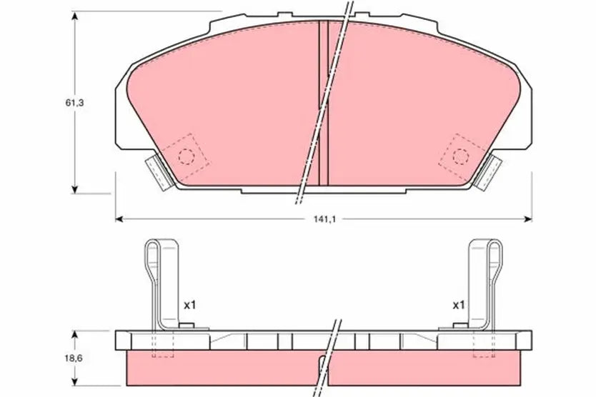 Brake Pad Set, Disc Brake GDB1137 - TRW