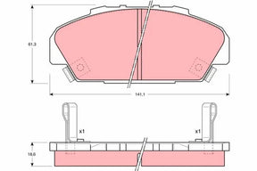 Brake Pad Set, Disc Brake GDB1137 - TRW