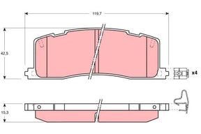 Brake Pad Set, Disc Brake GDB1138 - TRW