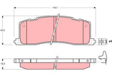 Brake Pad Set, Disc Brake GDB1138DT - TRW