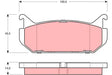 Brake Pad Set, Disc Brake GDB1140 - TRW