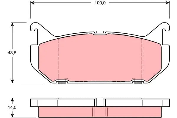 Brake Pad Set, Disc Brake GDB1140DT - TRW