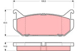Brake Pad Set, Disc Brake GDB1140DT - TRW