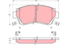 Brake Pad Set, Disc Brake GDB1142 - TRW