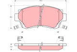 Brake Pad Set, Disc Brake GDB1142DT - TRW