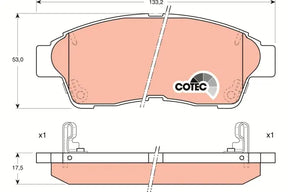 Brake Pad Set, Disc Brake GDB1143DT - TRW