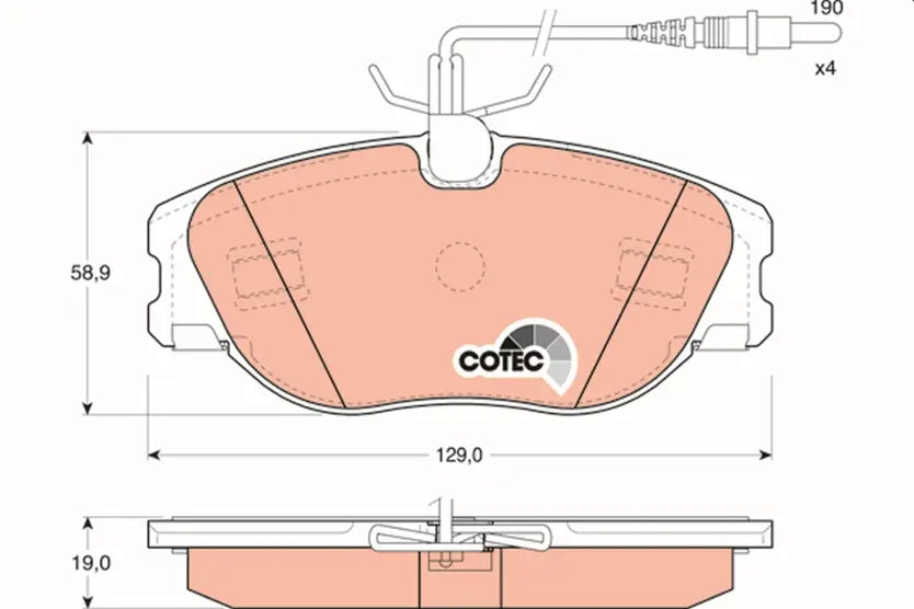 Brake Pad Set, Disc Brake GDB1148 - TRW