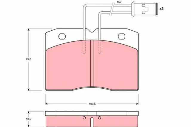 Brake Pad Set, Disc Brake GDB1152 - TRW