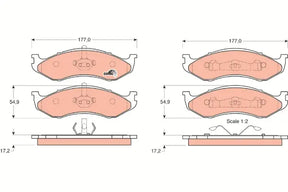 Brake Pad Set, Disc Brake GDB1153 - TRW
