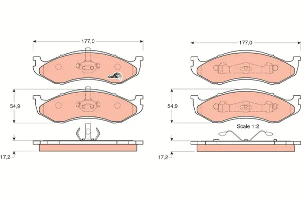 Brake Pad Set, Disc Brake GDB1153 - TRW