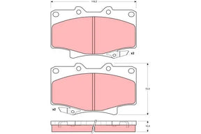 Brake Pad Set, Disc Brake GDB1154 - TRW