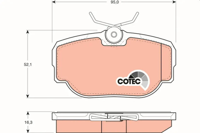 Brake Pad Set, Disc Brake GDB1155 - TRW