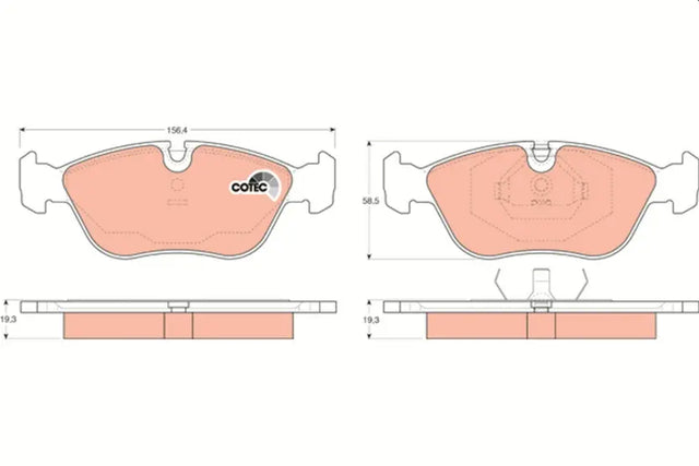 Brake Pad Set, Disc Brake GDB1159 - TRW