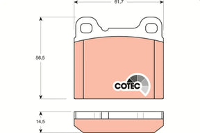 Brake Pad Set, Disc Brake GDB1160 - TRW