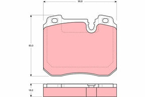 Brake Pad Set, Disc Brake GDB1161 - TRW