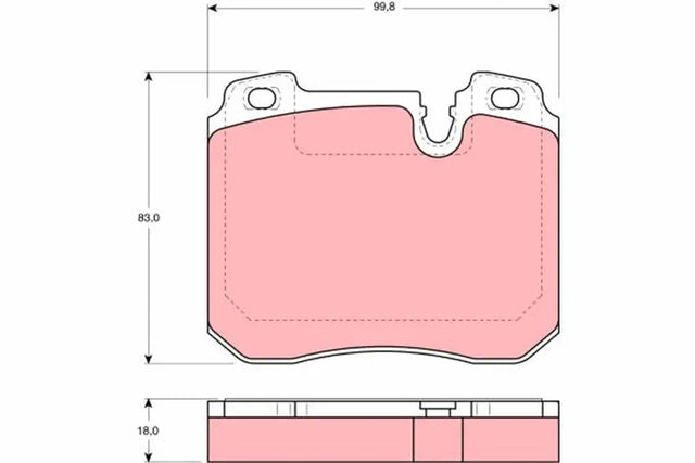Brake Pad Set, Disc Brake GDB1161 - TRW
