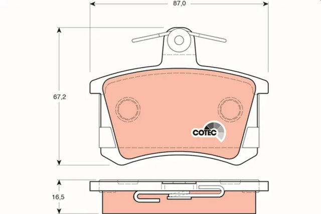 Brake Pad Set, Disc Brake GDB1163 - TRW