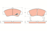 Brake Pad Set, Disc Brake GDB1164DT - TRW