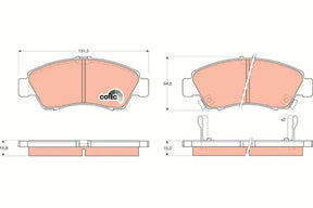 Brake Pad Set, Disc Brake GDB2564DT - TRW