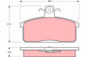Brake Pad Set, Disc Brake GDB1165 - TRW