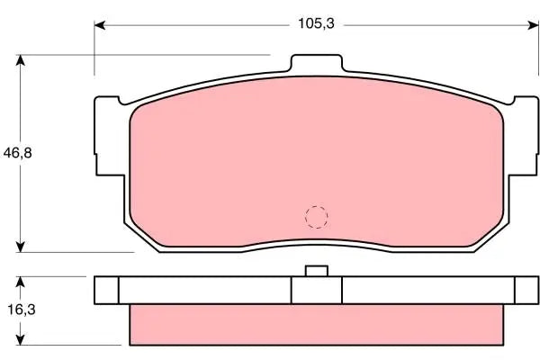 Brake Pad Set, Disc Brake GDB1172 - TRW