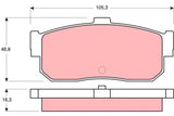 Brake Pad Set, Disc Brake GDB1172DT - TRW