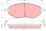Brake Pad Set, Disc Brake GDB1177DT - TRW
