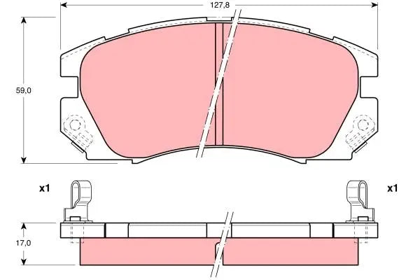 Brake Pad Set, Disc Brake GDB1179DT - TRW