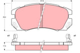 Brake Pad Set, Disc Brake GDB1179DT - TRW