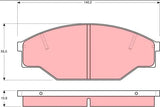 Brake Pad Set, Disc Brake GDB1181DT - TRW