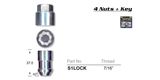 Lock Nuts (set of 4) S1LOCK - Nice Products | Universal Auto Spares