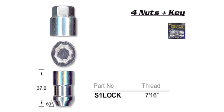 Lock Nuts (set of 4) S1LOCK - Nice Products | Universal Auto Spares