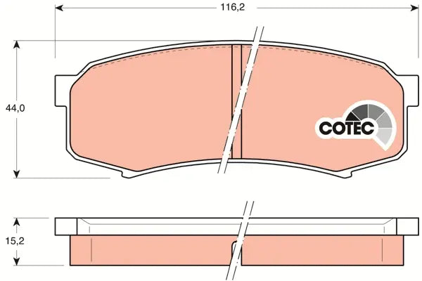 Brake Pad Set, Disc Brake GDB1182DT - TRW