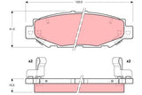 Brake Pad Set, Disc Brake GDB1185DT - TRW
