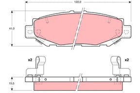 Brake Pad Set, Disc Brake GDB1185DT - TRW