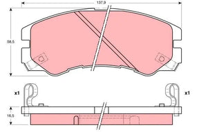 Brake Pad Set, Disc Brake GDB1186 - TRW