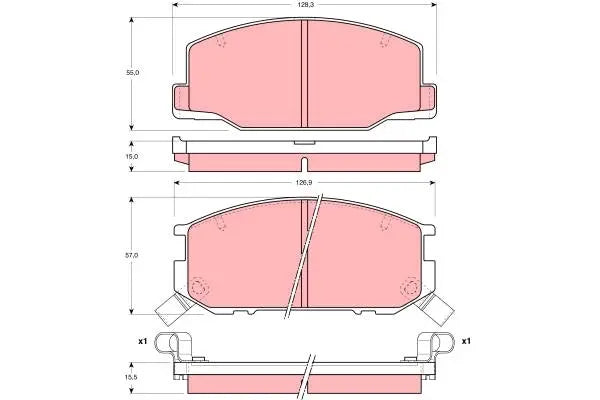 Brake Pad Set, Disc Brake GDB1190 - TRW