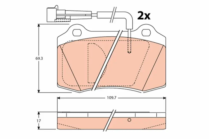 Brake Pad Set, Disc Brake GDB1191 - TRW