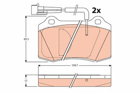 Brake Pad Set, Disc Brake GDB1191 - TRW