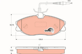 Brake Pad Set, Disc Brake GDB1194 - TRW