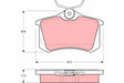 Brake Pad Set, Disc Brake GDB119 - TRW