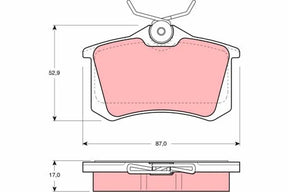 Brake Pad Set, Disc Brake GDB119 - TRW