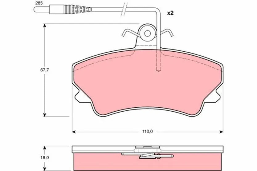 Brake Pad Set, Disc Brake GDB1203 - TRW