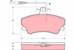 Brake Pad Set, Disc Brake GDB1203 - TRW