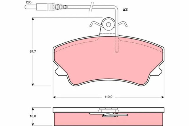 Brake Pad Set, Disc Brake GDB1203 - TRW
