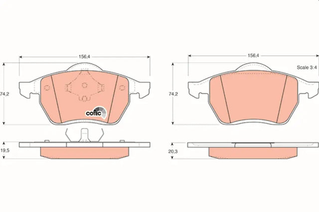 Brake Pad Set, Disc Brake GDB1204 - TRW