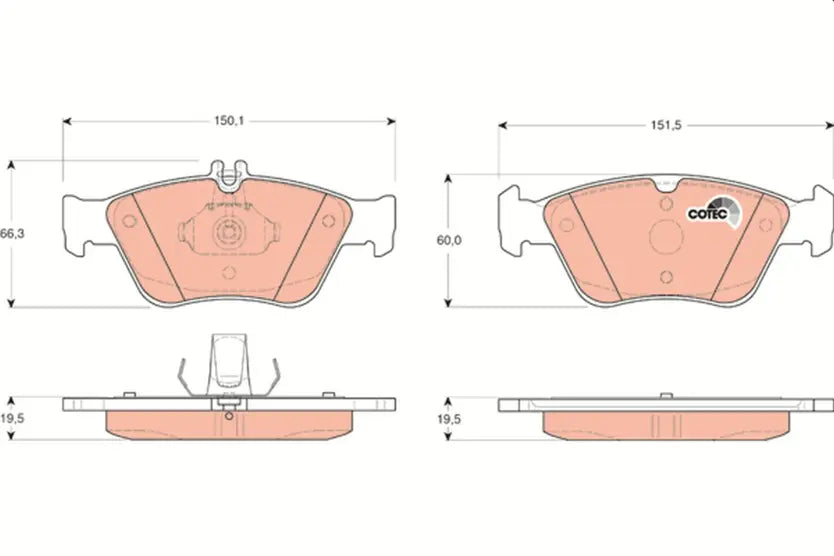 Brake Pad Set, Disc Brake GDB1205 - TRW
