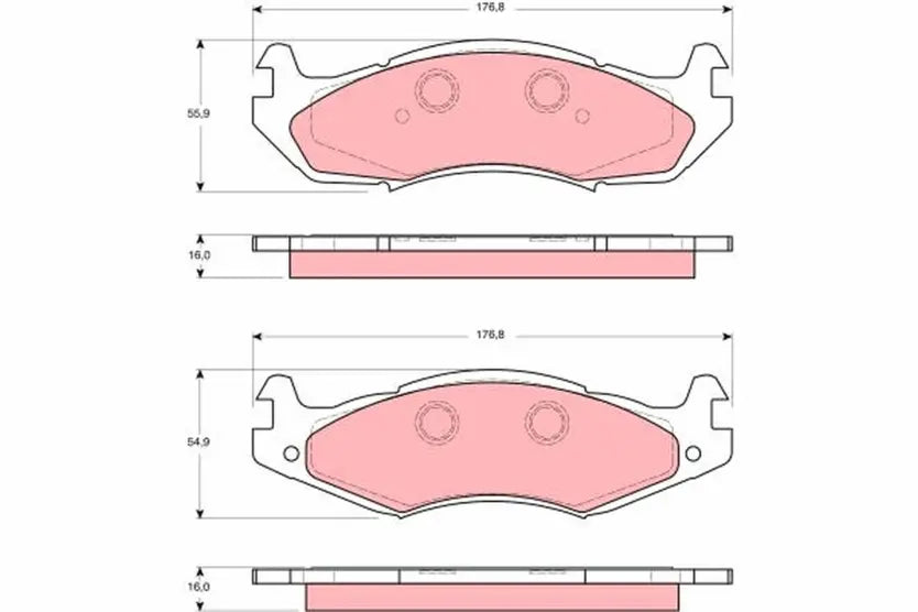 Brake Pad Set, Disc Brake GDB1207 - TRW