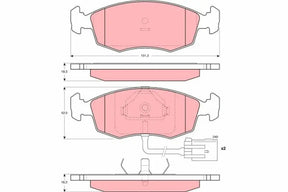 Brake Pad Set, Disc Brake GDB1208 - TRW