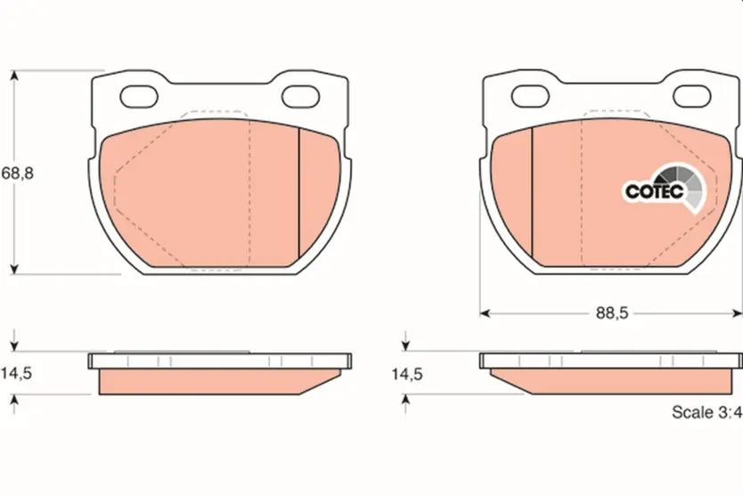 Brake Pad Set, Disc Brake GDB1209 - TRW